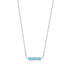 Turquoise Silver Bar Necklace